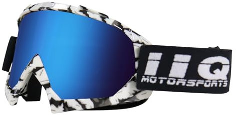 IIQBOVEN Motorradbrille,Motocrossbrille,Dirt Bike Brille,ATV Brille,Off Road Brille,Fahrradbrille,MX Brille für Männer Frauen Jugend Fit über Brille UV400 Winddichte staubdichte mtb brille