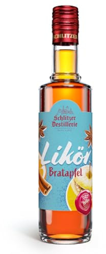 Schlitzer Bratapfellikör 0,5L, 25% Vol., winterlicher Apfellikör mit Zimt, Nelken und weihnachtlichen Gewürzen, handgefertigt von der Schlitzer Destillerie