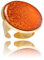 Klassisch Glanz Runde Klein oder Groß Statement Ringe Einstellbar für Damen (Stil 22 - Orange)