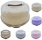 Buzztrove Cake Carrier with Beige Base | Cake Carrier with Handle, 30cm Semi Transparent Dome & 4 x Secure Locking Lid, Premium Cake Storage Container for Cakes, Pies & Pastries (Beige)