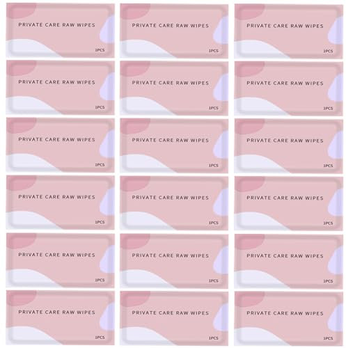 Lot de 30 lingettes nettoyantes jetables emballées individuellement pour les femmes ; lingettes humides nettoyantes de voyage, lingettes crues de soins privés ; nettoyage personnel, soins menstruels,