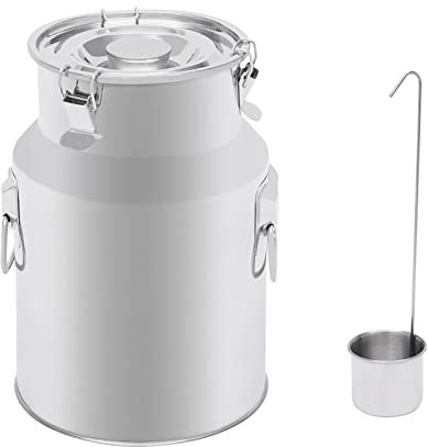 Milchkanne Edelstahl 28L, Luftdichter Milchkrug Transportkanne mit Weinträger, Milch Transportkanne Milchbehälter Kann Reis Speiseöl und Milch aufbewahren