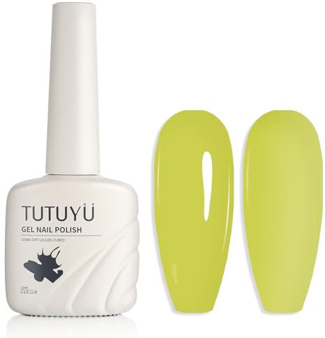 TUTUYU Apple Green Gel Nail Polish for Girls Women, 12ml UV/LED Soak Off Gel Polish Colors for Spring Summer