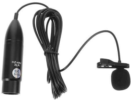 48v Xlr Three-pin Lavalier Microphone Clip Wearable Audio Recording Mic 3m Cable for Professional Use