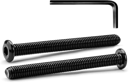 M8 x 80 mm 20 Piezas de Tornillos de Cabeza Hueca Hexagonal de Cabeza Plana Pernos, Acero Inoxidable A2 V2A, Pernos de Cabeza Plana, Rosca Completa, Óxido Negro (con Llaves Allen)