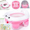 JEDWKFA Siège Toilette Pliable, Pot Pliable Enfant Voyage, Toilette Portable Enfant, avec 2 Rouler Sacs, Sac de Rangement, 2 Autocollant, Pot Bebe Toilette Pour Intérieur Extérieur