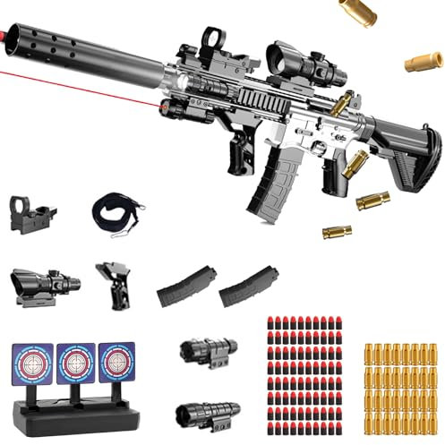 Pistola Giocattolo,Fucile Giocattolo,Pistola Giocattolo per Bambini,Pistole Giocattolo Sparatutto,Pistola Giocattolo a Proiettile Morbido,per il Gioco All'interno e All'aperto