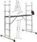 PROREGAL Arbeitsgerüst MULTISTEP, 3-in-1 Aluminiumleiter geprüft nach EN 131-Standard, 2x6 Sprossen, bis zu 2,7 m Höhe, Traglast 150kg, Arbeitsgerüst, Stehleiter, Anlegeleiter, Mehrzweckleiter