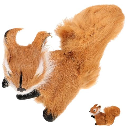 Sosoport Realistisches Eichhörnchen Gartenfigur Deko Skulptur Wetterfest Mittelgroß Farbecht Langlebig Lebensechtes Design Für Außenbereich Und Garten Schmuck