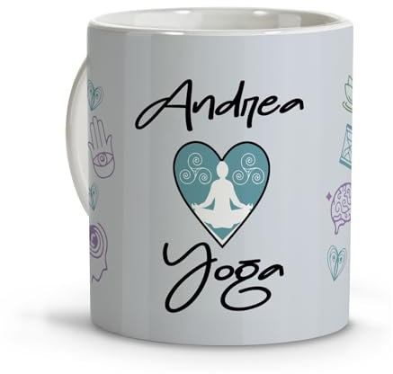 LolaPix Taza personalizada. Yoga accesorios. Deportes mujer. Tazas originales para regalar. Meditacion. Mindfulness. Zen. Gym. Accesorios gimnasio. Fitness. Pilates. Yoga