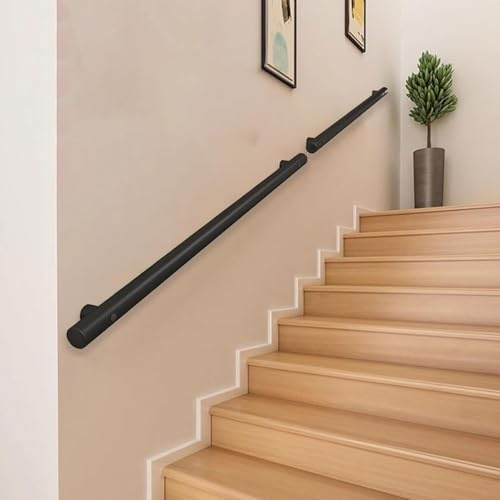 VUIKLCty Cordes de sécurité en Acier Inoxydable Noir for escaliers intérieurs. Cordes de sécurité Modernes for escaliers.(100cm)
