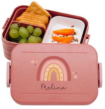 Bärenfreunde MEPAL Müslibecher to go Edelstahl mit Namen, Joghurtbecher | Isolierter Thermo Behälter zum Beschriften für Kinder oder Erwachsene, personalisierter Müsli Becher inklusive Löffel