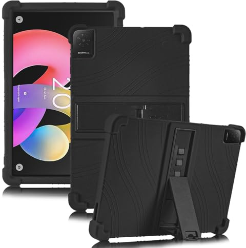 ATOOZ for TCL Tab 10L Gen 4 Case 10.1 Inch 2025 (8483A),Black | Shockproof Soft Silicone Kids Case for TCL Tab 10 Gen 4 Tablet with Stand