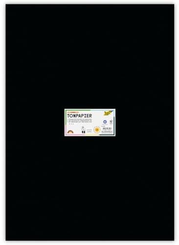 Tonpapier, 10 Bogen, 130 g/qm, 50x70 cm (Schwarz)