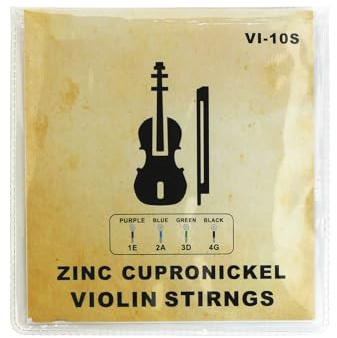 Walmeck Corde per Violino in Ottone Zincato, Suono Ricco, Violini 4/4 e 3/