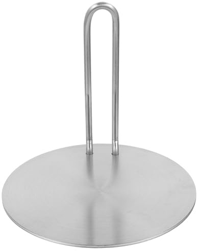 JEWEDECO Plaque de Diffuseur à Induction Diffuseur de Chaleur en Acier Inoxydable avec Poignée Détachable Améliore la pour Cuisinière Électrique et Gaz des Casseroles et Poêles