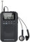 Radio Portátil Pequeña Mini Radio de Bolsillo Am FM Estéreo Sintonización Digital Radio con Altavoz de Sonido Reloj Despertador y Temporizador Auricular