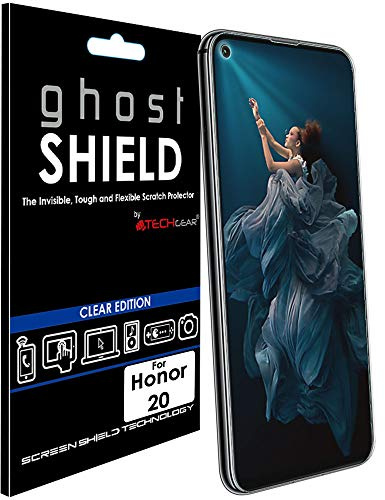 TECHGEAR Screen Protector for Honor 20 and Huawei Nova 5T [ghostSHIELD Edition] Genuine Reinforced TPU film Screen Protector Guard Covers with FULL Screen Coverage inc Curved Screen Area