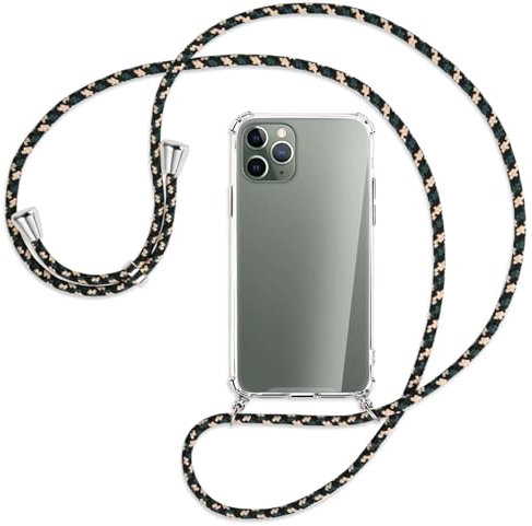 mtb more energy Handykette kompatibel mit Apple iPhone 11 Pro (5.8'') - Camouflage - Smartphone Hülle zum Umhängen - Anti Shock Full TPU Case