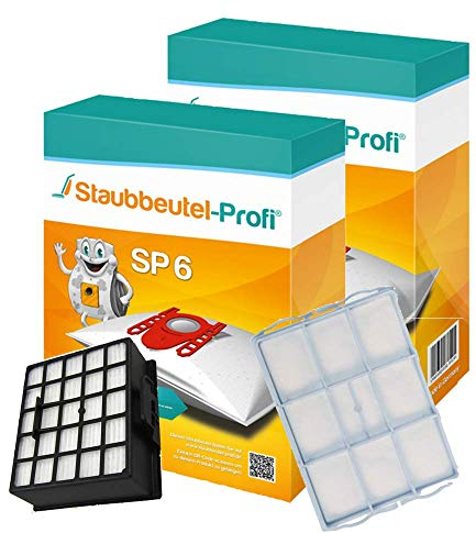 Staubsauger-Beutel-Set SP6 kompatibel mit Swirl S67 geeignet für Siemens VS06G VSZ3 Z3.0 (20 Beutel + 2 Filter)
