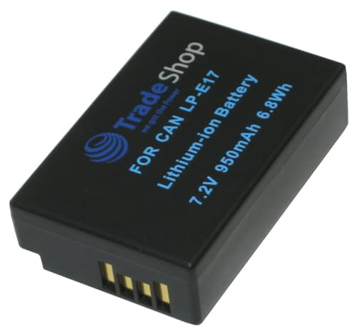 Trade-Shop Li-Ion Akku 950mAh Ersatz Batterie ersetzt Canon LP-E17 passend für Canon EOS 200D 750D 760D 77D 8000D 800D