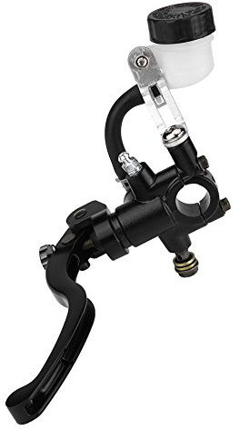 EVGATSAUTO Motorrad Kupplungshebel lang, 22 mm 7/8 Universal Universell verkleidung bremshebel Motorrad vorne rund hydraulisch Lenker Hauptbremszylinder Haupt Kupplungshebel(Links)