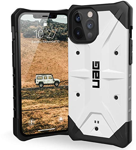 Urban Armor Gear Pathfinder Hülle Apple iPhone 12 Pro Max (6,7 Zoll) Schutzhülle (Wireless Charging kompatibel, Fallschutz nach Militärstandard, Sturzfest, Ultra Slim Bumper) - weiß, 112367114141