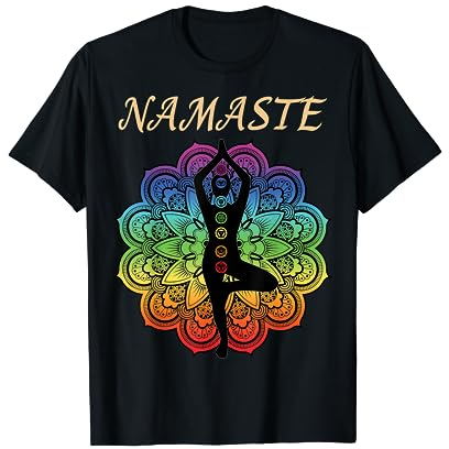 Yoga & Chakra Buddhismus Symbole Lotus Mandala Namaste T-Shirt