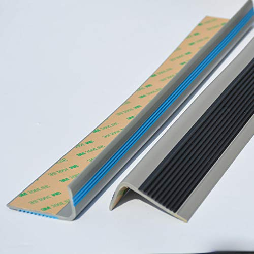 10m Treppenkantenprofil Safety,PVC Treppenkantenprofil Selbstklebend Winkelprofil Anti-Rutsch Treppenkante 50x25mm,Treppenstufen-Profil,Treppenwinkel-Profil,Gelochtes Stufenkanten-Profil,Rutschhemmend