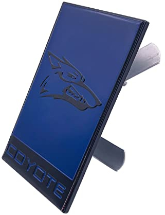 Forten Kingdom 1 x blaues und schwarzes Coyote-Logo-Emblem, passend für Auto-Frontgrill, Kühlergrill, Motorhaube, Abzeichen mit Schraubensymbol (blau)