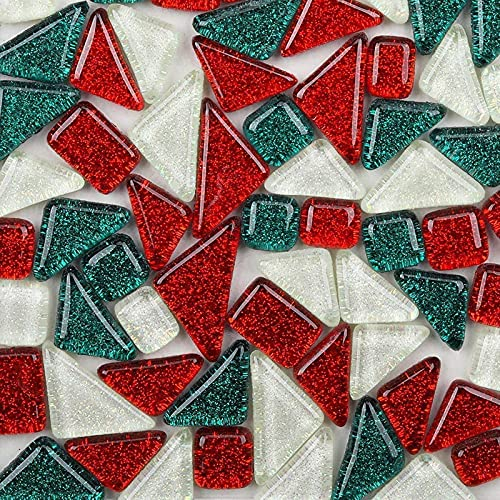 Tessere Mosaico Piastrelle Mosaico Vetro, Colore Misto Irregolari Pezzi di Vetro,Tessere per Mosaico Piastrelle Assortite per Lavori Artigianali,Decorazioni,200g(Passato)