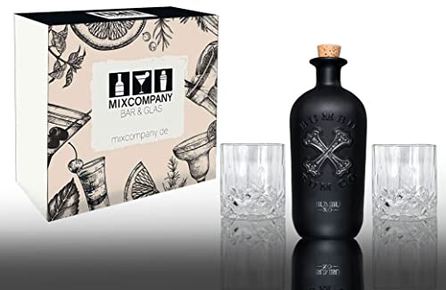 Bumbu Geschenkset Rum XO 0,7L (40% Vol) + 2 Tumbler Kristalloptik bis zu 18 Jahre in Bourbon-Fässern gereift- [Enthält Sulfite]