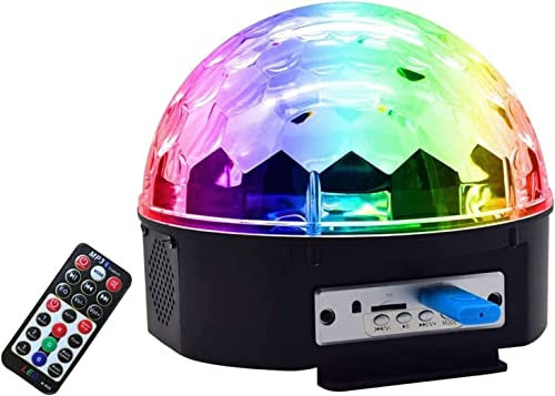 Corsehild Disco Lights Bluetooth Conférencier, Lights Party Sound Activés, 3 en 1 télécommande Halloween Mini Disco Ball Light,LED Lume de Nuit for DJ, Fêtes de Noël, Piscine, Club, Maison, église, k