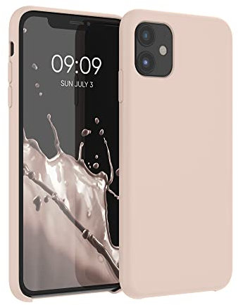 kwmobile Hülle kompatibel mit Apple iPhone 11 Hülle - Silikon Handy Case - Handyhülle weiche Oberfläche - kabelloses Laden - Coconut Swirl