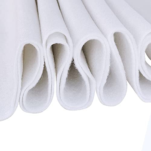 Jtnohx Filz, 1,4 mm dicker Bastelfilz, 90x90cm Filzstoff, Weicher Farbe Filz für Kunst- und Bastelprojekte (Weiß)