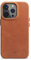 WIIUKA Hülle für iPhone 14 Pro Max, Leder aus Deutschland, Lederhülle extra Dünn, Premium Handyhülle, Case, Qi, Vintage Cognac Braun