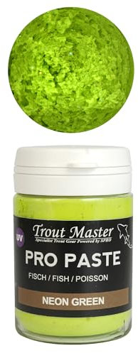 Trout Master Forellenpaste zum Forellenangeln 60g Pro Paste Teig, Farbe/Aroma:Neon Green/Fish