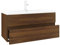 vidaXL Waschbeckenschrank mit Einbaubecken Braun Eiche Holzwerkstoff, Waschbecken Unterschrank, Badezimmerschrank, Waschtischunterschrank