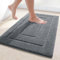 Homaxy Mikrofaser Badezimmerteppich rutschfest Waschbar Badematte Weiche Badteppich Wasserabsorbierend Badvorleger für Badezimmer - 60x120cm,Dunkelgrau