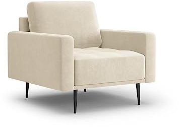 Hilton Sessel – Luxus-Einzelstuhl für Entspannung und Komfort – Perfekte Wohnzimmer-Ergänzung Beige