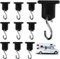 INGJIA 10 Pezzi Ganci per Tende da Campeggio, Ganci a S con Cremagliera Perforata del Gancio, Ganci per Tendalino Camper per Camper, Roulotte, Campeggio, Giardino