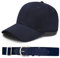 BEWDIO Jugend Baseball Gürtel und Kappe Sets, Solide Einstellbare Größe Softball Uniform Hüte und Gürtel Sets, 02, Jugend