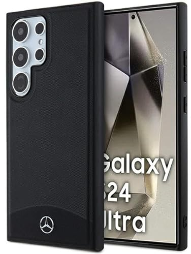 CG Mobile Mercedes MEHMS24L23RBARK Hülle Für S24 Ultra S928 Schwarz hardcase Leather Textured & Plain