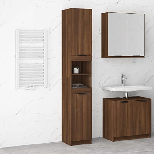 LAPOOH Armario de Baño, الرياضی, Roble 32x34x188,5 cm