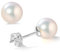 YAMI Akoya Weiß runde perlenohrringe silber 925,hypoallergen echt süßwasser perlenohrstecker，8-8,5mm perlenbesetzte，klassisch-elegantes Design als Geschenk perlenschmuck für Jubiläum, Valentinstag.
