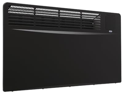 ECOSO 2000W Black WiFi Convector Panel Smart Electric Heater Plug 420x755mm | Steel Construction. Generous Heat Output. Contemporary Style. Flat Panel Design. WiFi Control. UK Plug Fitted.