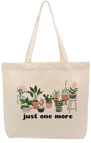 Funny Plant Gifts Plant Lover Gifts Gardening Gift Canvas Tote Bag for Women Girls Sister Garden Lovers Friendship Christmas Birthday Shopping Beach Work Shoulder Tote Reusable Grocery Bags