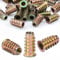 30 PCS Threaded Inserts M4 (4MM) X 10MM Threaded Inserts for Wood M4 Threaded Insert Premium Zinc Alloy Insert Nuts Hex Drive Head for Wood Furniture Carpenter DIY and Many Project