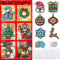 RYMAUP 12er-Pack Weihnachtsbastelsets. Machen Sie Ihr eigenes Weihnachts-Buntglas-Bastelset für Mädchen und Jungen. Fenster-Buntglas-Sonnenfänger für selbstgemachte Weihnachten