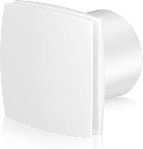 Hon&Guan 150mm Badlüfter 201m³/h Badezimmer Lüfter, Abluftventilator Leiser Betrieb, Kein EU-Stecker, 22W Leistungsstarke Wandventilator Lüfter Für Bad WC Dusche Küche